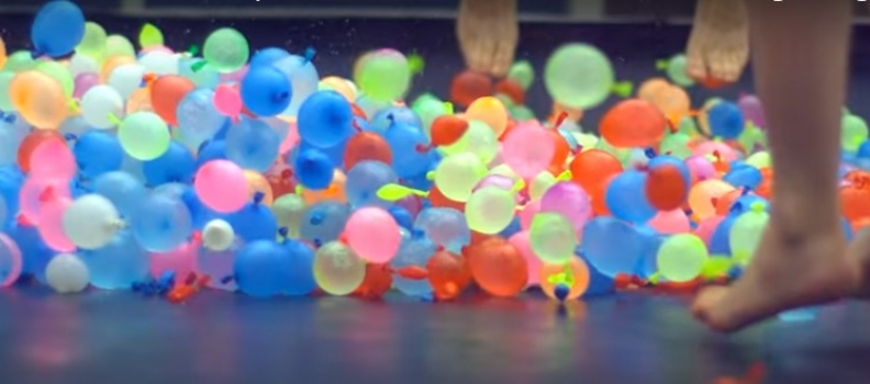 1500 Water Balloons and A Trampoline … Awesome